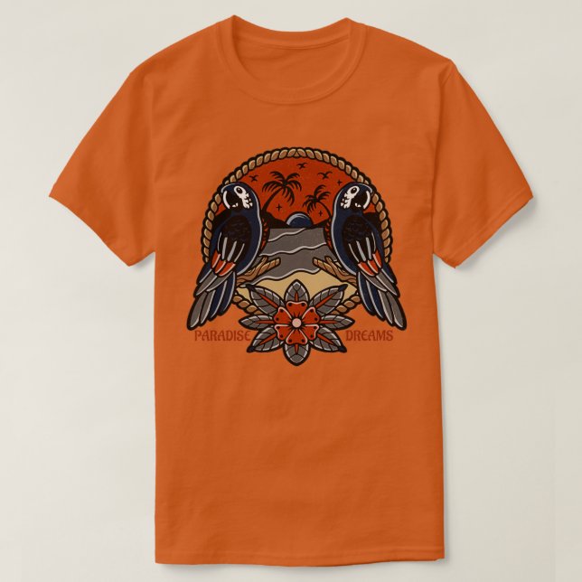 T-shirt Rêves du paradis vintage (Design devant)