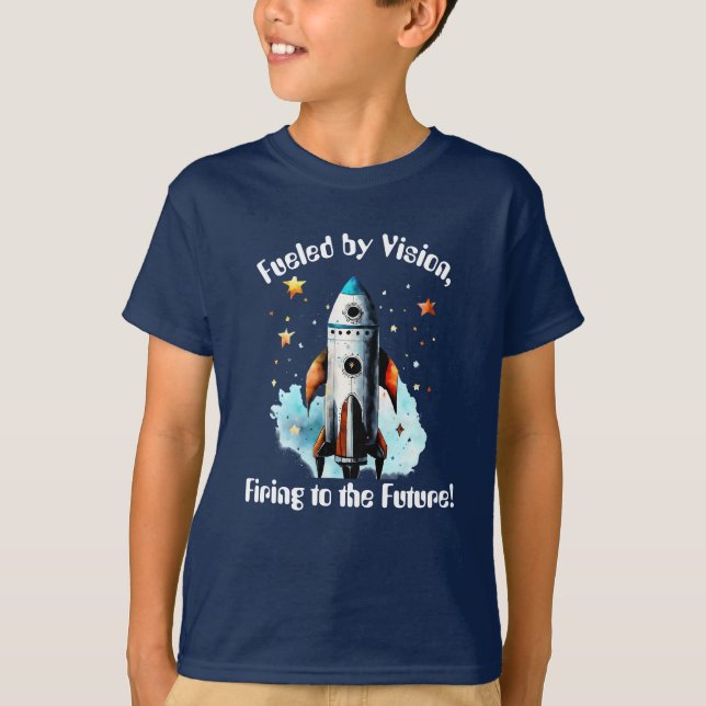 T-shirt Rêves en Orbite : Propulsés par la Vision (Devant)