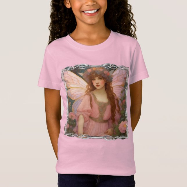 T-Shirt Rêves Enchanteurs : Un Portrait De Fée Rose Whimsi (Devant)