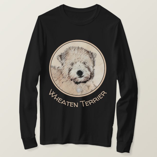 T-shirt Revêtu doux Roue Peinture Terrier Art original (Design devant)