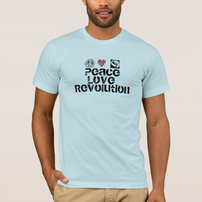 T-shirt Révolution d'amour de paix (Devant)