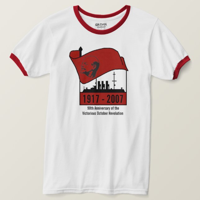T-shirt RÉVOLUTION D'OCTOBRE 90 ans (Design devant)