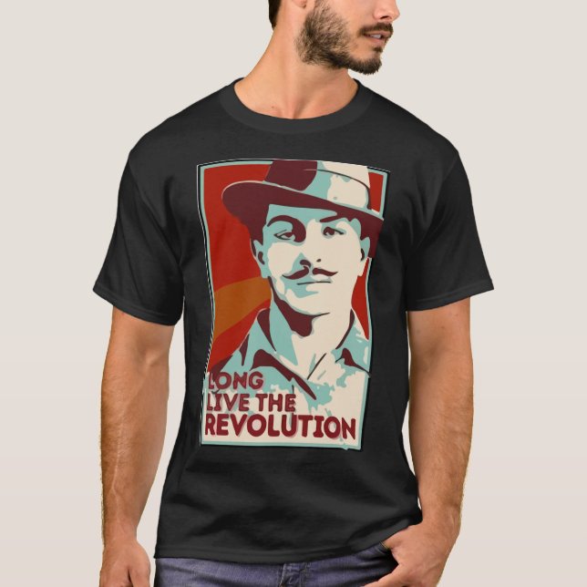 T-shirt Révolution Shaheed Bhagat Singh (Devant)