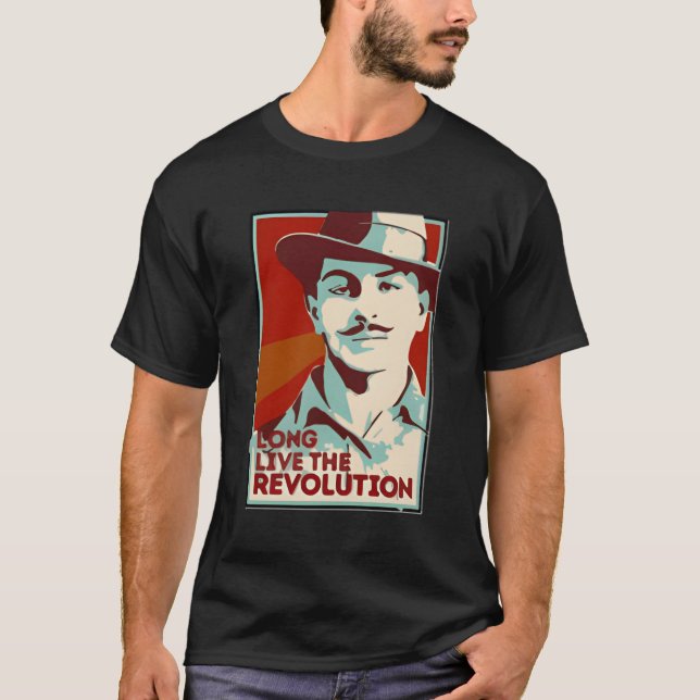 T-shirt Révolution Shaheed Bhagat Singh (Devant)