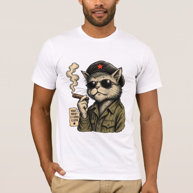 T-shirt Revolutionary Cat (Devant)