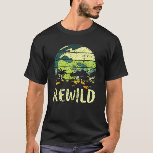 T-shirt Rewild Save World Jour des terres Conservation Pla
