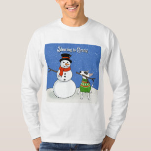 T-shirt Rex and Snowman Sharing est une personne attention
