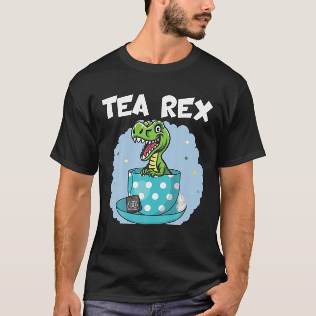 T-shirt Rex de thé amusant (Devant)