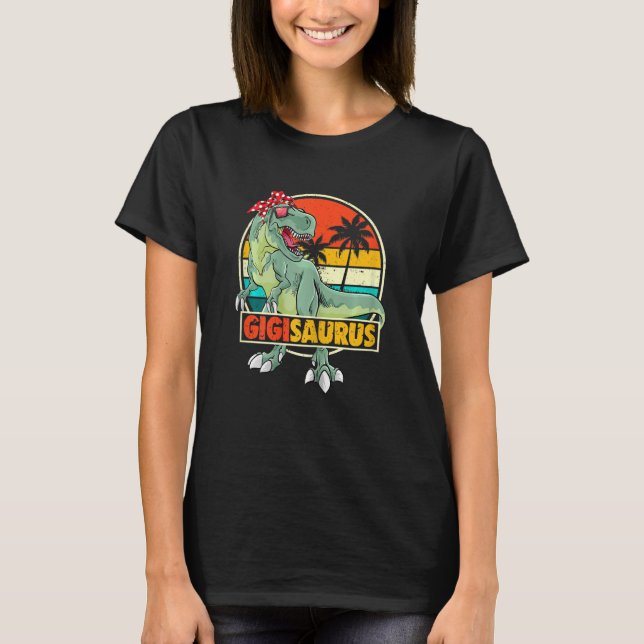 T-shirt Rex Gigisaurus Femme Dinosaure Mère Gigi Saurus (Devant)