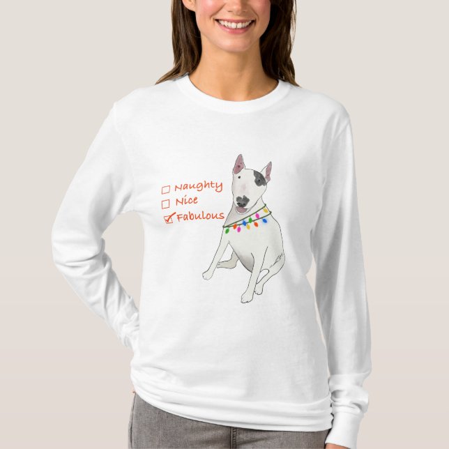 T-shirt Rex Naughty, Nice ou Fabulous The TV Terrier.Tee (Devant)