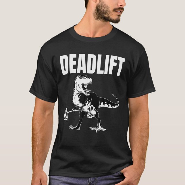 T-shirt Rex Raptor Dinosaur Trainer Deadlift Gym entraînem (Devant)