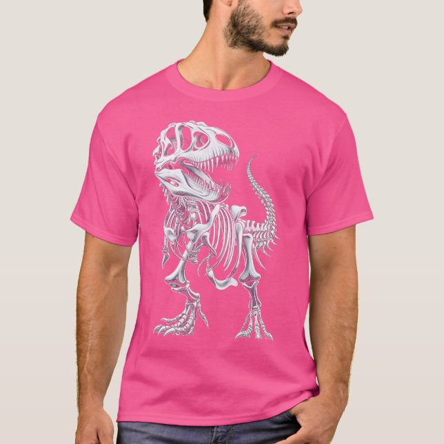 T-shirt Rex Skeleton Dinosaur Bones Paleo Fossiles Dinosau (Devant)