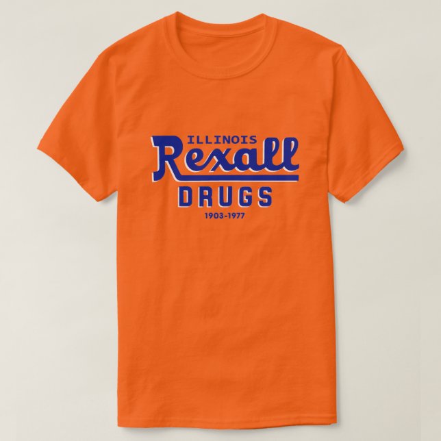 T-shirt Rexall Drugs of Illinois - 1903-1977 (Design devant)