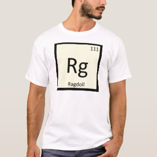 T-shirt Rg - Ragdoll Chimie Cat Élément de table périodiqu