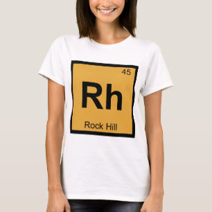 T-shirt Rh - Rock Hill Caroline du Sud Symbole de la chimi