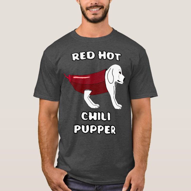T-shirt RHCP Red Hot Chili Pupper Peppers Parody Puppy (Devant)