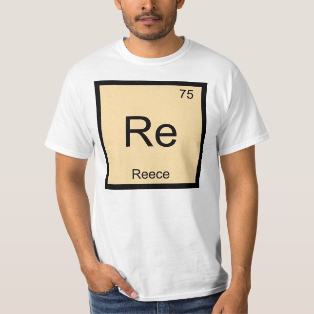 T-shirt Rhenium Élément Chimique Tableau Périodique (Devant)