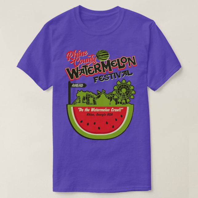 T-shirt Rhine County Watermelon Festival Watermelon Crawl (Design devant)