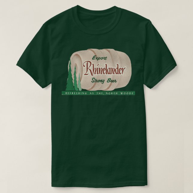 T-shirt Rhinelander Bière Rétro Déficit Wisconsin Breweria (Design devant)