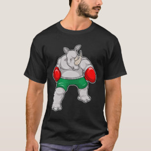 T-shirt Rhino à Boxing avec gants de boxe