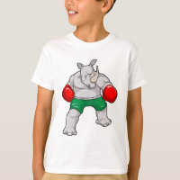 Rhino à Boxing avec gants de boxe