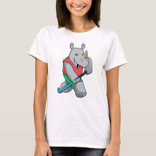 T-shirt Rhino à Hockey avec chauve-souris de hockey