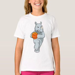 T-shirt Rhino as Basketball