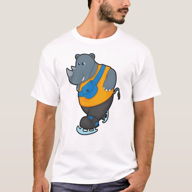 T-shirt Rhino at Ice patinage avec Sling bag (Devant)