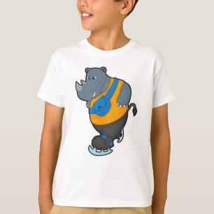 T-shirt Rhino at Ice patinage avec Sling bag
