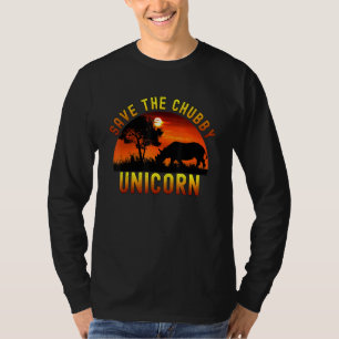 T-shirt Rhino Chibby Unicorns Sauver Le Chubby Unicorn
