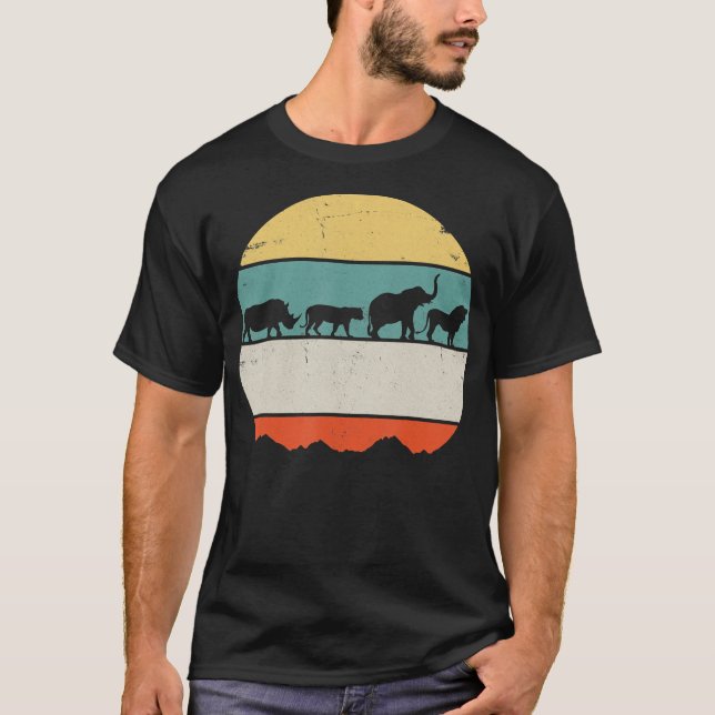 T-shirt Rhino Eléphant Lion D'Afrique | Cadeau faunique (Devant)