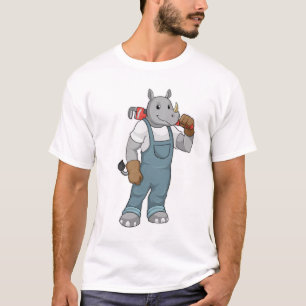 T-shirt Rhino en Handyman avec Pince à pompe à eau