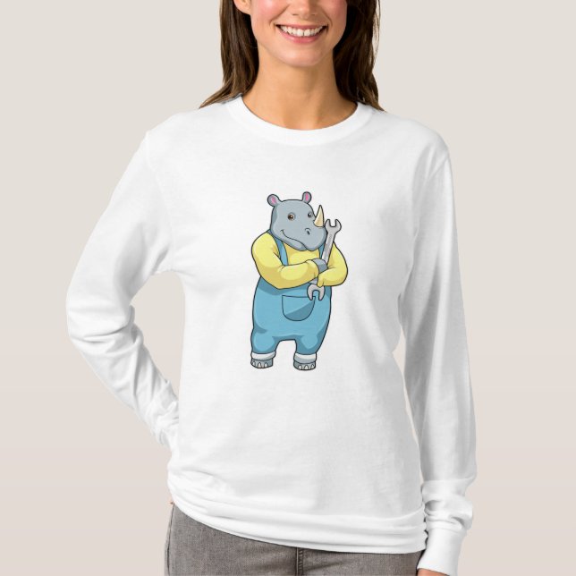 T-shirt Rhino en mécanique avec clé (Devant)