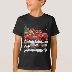 T-shirt Rhino équitation Camion Rouge Joyeux Noël Noël X m