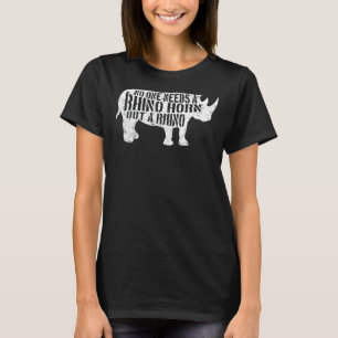T-shirt Rhino Horn Rhinoceros Animale Faune Lover Safari