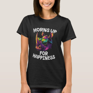 T-shirt Rhino Horns Up For Happiness Africa Lover