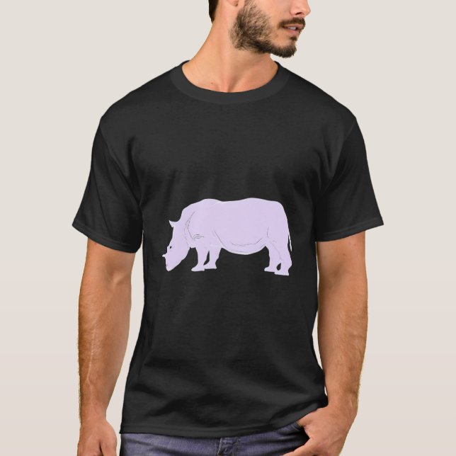 T-shirt Rhino Lavender Rhinoceros (Devant)