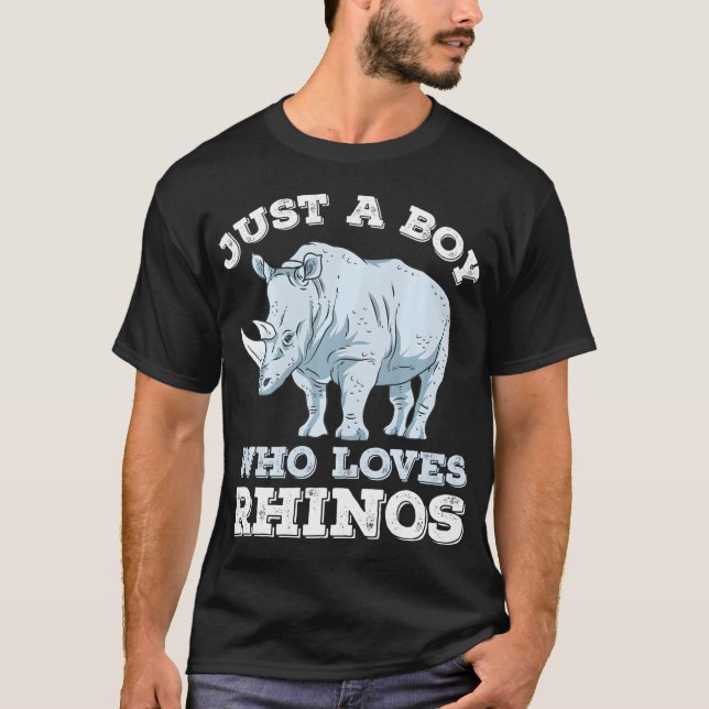 T-shirt Rhino Lover Rhinoceros Animal Africain Safari Boy (Devant)