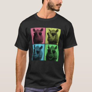 T-shirt Rhino Pop Art Drôle Safari Amateur D'animaux Photo