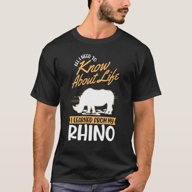 T-shirt Rhino Rhinoceros Rhino (Devant)