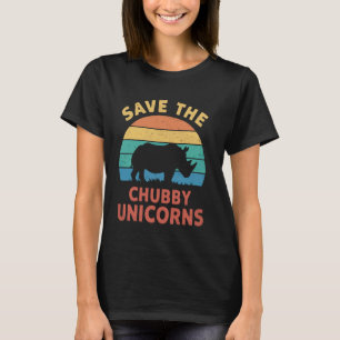 T-shirt Rhino Rhinoceros Sauver Chubby Unicorns Animal R