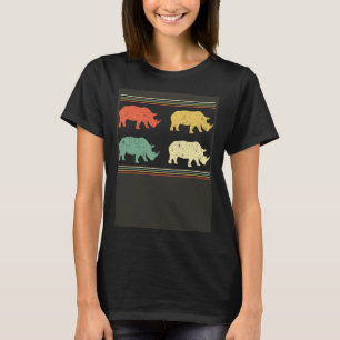 T-shirt Rhino Rhinos colorés animaux
