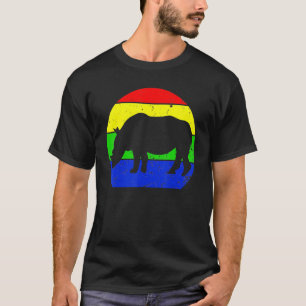 T-shirt Rhino vintage Retro Rhino Rhino Animal Silhouette