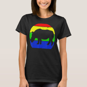 T-shirt Rhino vintage Retro Rhino Rhino Animal Silhouette 