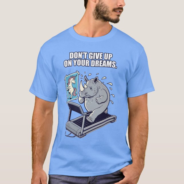 T-shirt Rhino vs Unicorn - Gymnase Drôle Fitness Fitness (Devant)