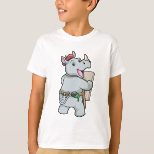 T-shirt Rhinocéros à la peinture avec des couleurs