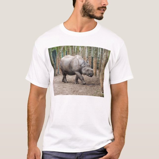 T-shirt rhinocéros à une corne (Devant)