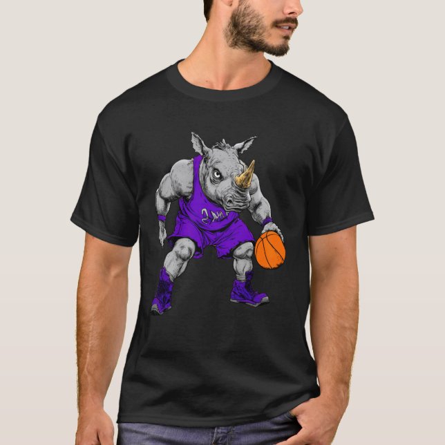 T-shirt Rhinocéros Basket-ball (Devant)