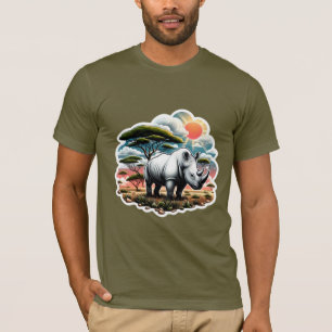 T-shirt Rhinoceros blancs 4