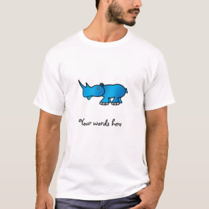 T-shirt Rhinocéros bleu